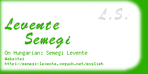 levente semegi business card